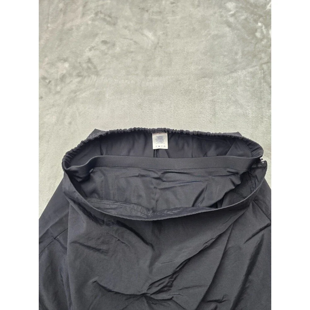 Lands End Womens Size 14 Black Active Swim Skirt Skort Side Zip Built In Lining